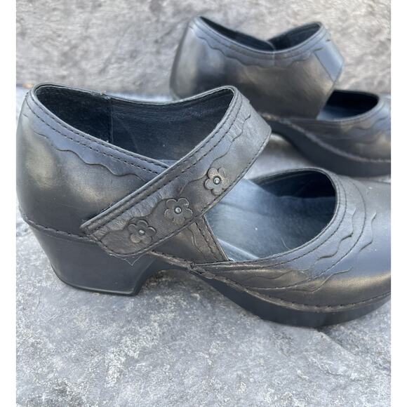 Dansko Shoes Women’s US 6.5 Leather Black Mary Janes Low Heel Floral EU 37 - Picture 2 of 16